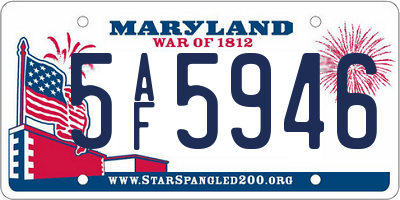 MD license plate 5AF5946