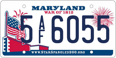 MD license plate 5AF6055