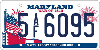 MD license plate 5AF6095