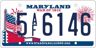 MD license plate 5AF6146