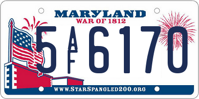 MD license plate 5AF6170