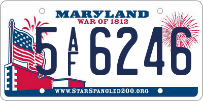MD license plate 5AF6246