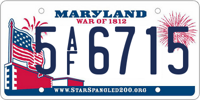MD license plate 5AF6715