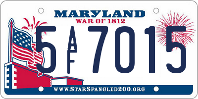 MD license plate 5AF7015