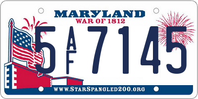 MD license plate 5AF7145