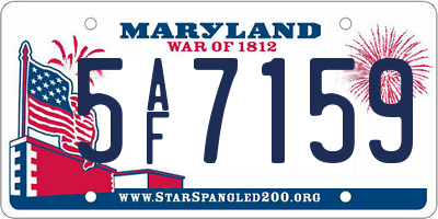 MD license plate 5AF7159