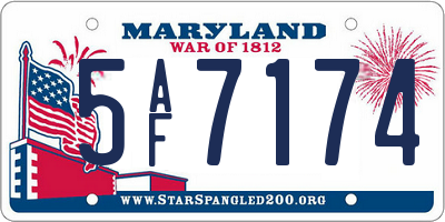 MD license plate 5AF7174