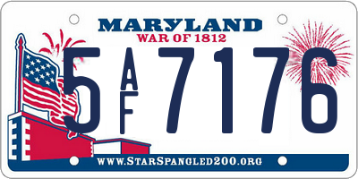 MD license plate 5AF7176