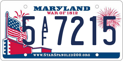 MD license plate 5AF7215