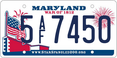 MD license plate 5AF7450