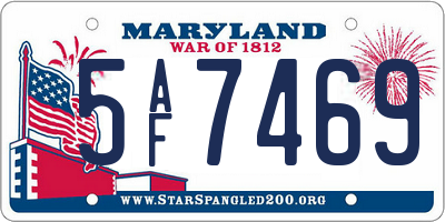 MD license plate 5AF7469