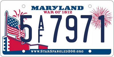 MD license plate 5AF7971