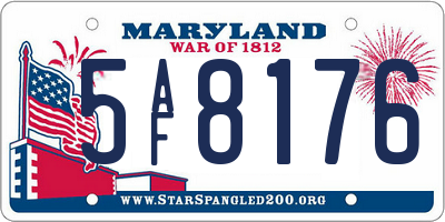 MD license plate 5AF8176