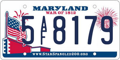 MD license plate 5AF8179
