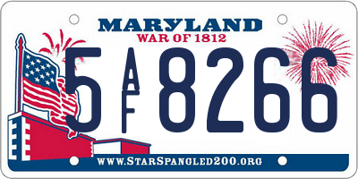 MD license plate 5AF8266