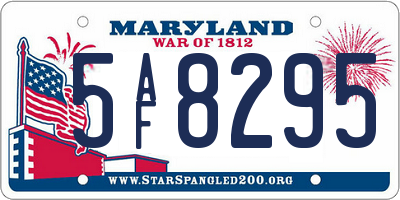 MD license plate 5AF8295