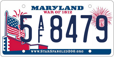 MD license plate 5AF8479