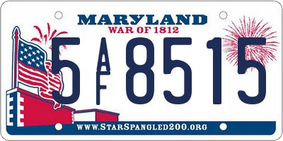 MD license plate 5AF8515