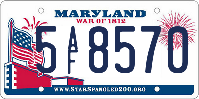 MD license plate 5AF8570