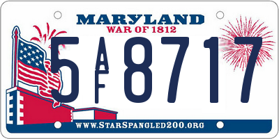 MD license plate 5AF8717