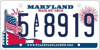 MD license plate 5AF8919