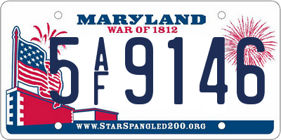 MD license plate 5AF9146