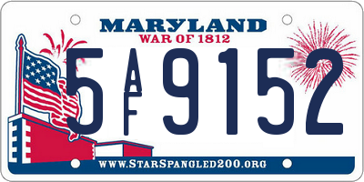 MD license plate 5AF9152