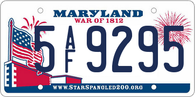 MD license plate 5AF9295