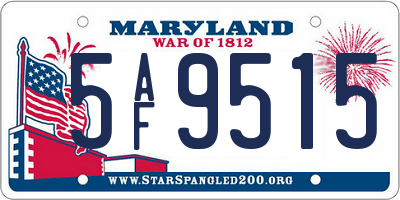MD license plate 5AF9515