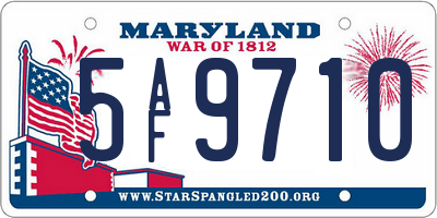 MD license plate 5AF9710