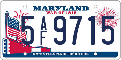 MD license plate 5AF9715
