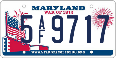 MD license plate 5AF9717