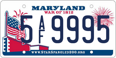 MD license plate 5AF9995