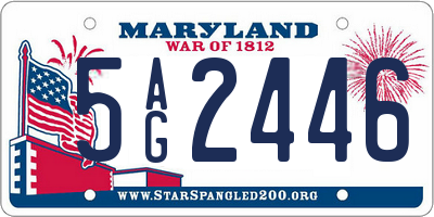 MD license plate 5AG2446