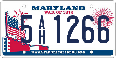 MD license plate 5AH1266