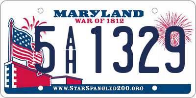 MD license plate 5AH1329