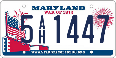 MD license plate 5AH1447