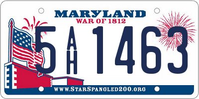 MD license plate 5AH1463