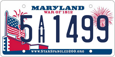 MD license plate 5AH1499
