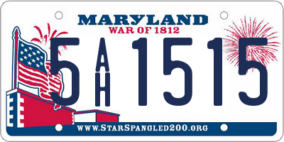 MD license plate 5AH1515
