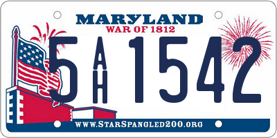 MD license plate 5AH1542