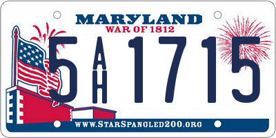MD license plate 5AH1715