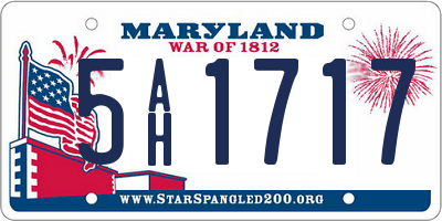 MD license plate 5AH1717