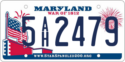 MD license plate 5AH2479
