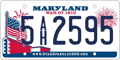 MD license plate 5AH2595