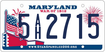 MD license plate 5AH2715