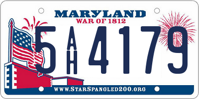 MD license plate 5AH4179