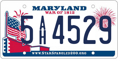 MD license plate 5AH4529