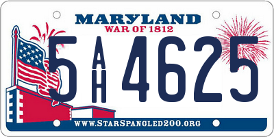 MD license plate 5AH4625