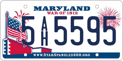MD license plate 5AH5595